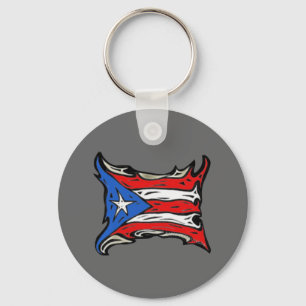 Puerto Rico flagga av Reggaeton Nyckelring