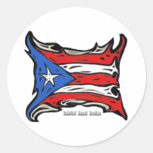 Puerto Rico flagga av Reggaeton Runt Klistermärke