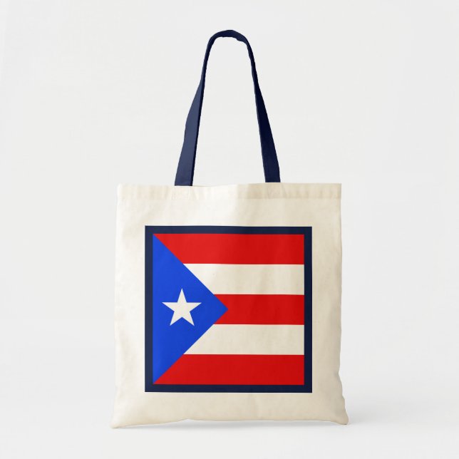 Puerto Rico Flagga Bag Tygkasse (Framsidan)