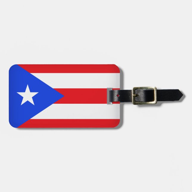 Puerto Rico Flagga Bagagebricka (Horisontell Framsida)