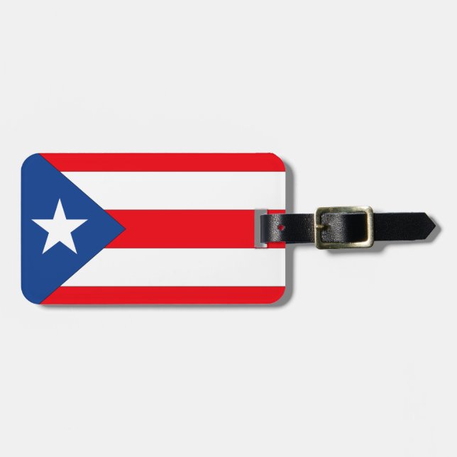 Puerto Rico flagga Bagagebricka (Horisontell Framsida)