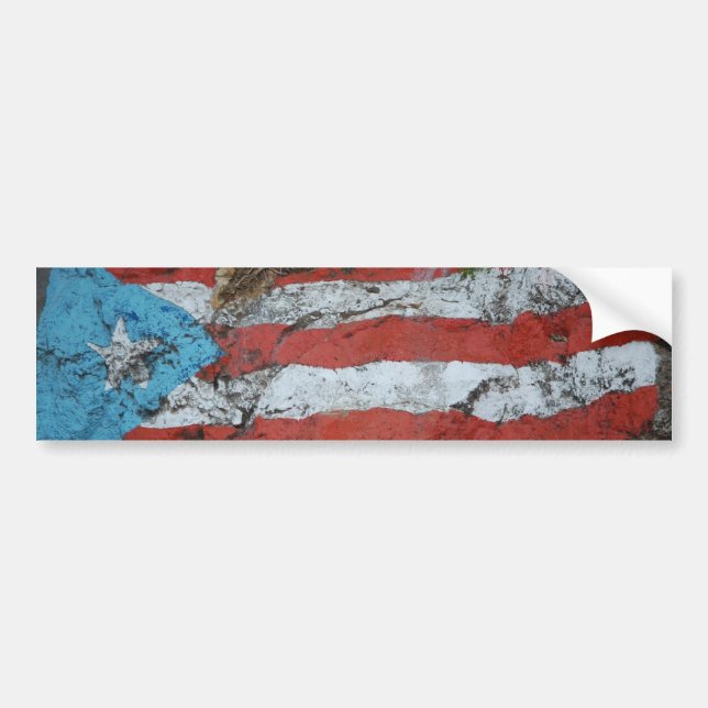 Puerto Rico Flagga Bildäckslim Bildekal (Framsidan)