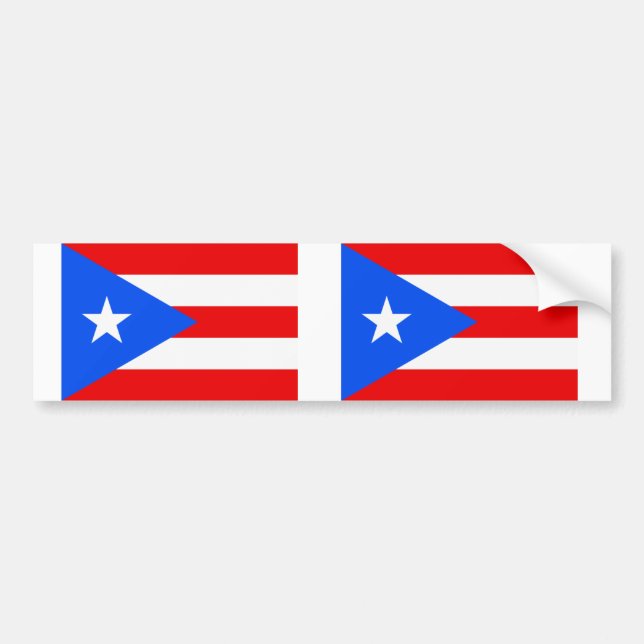 Puerto Rico flagga Bildekal (Framsidan)