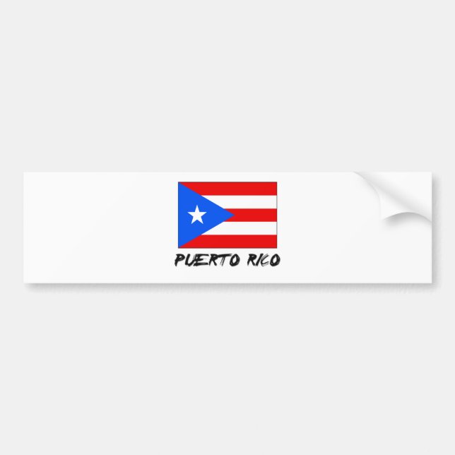 Puerto Rico flagga Bildekal (Framsidan)