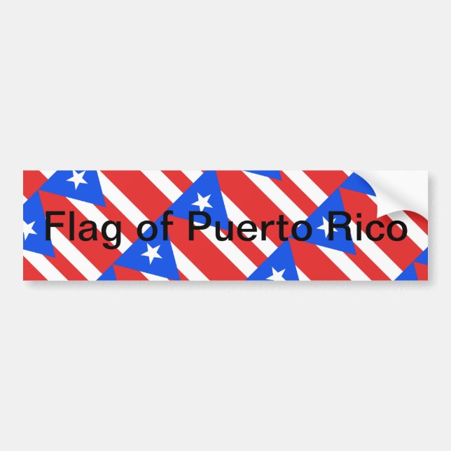 Puerto Rico Flagga Bildekal (Framsidan)