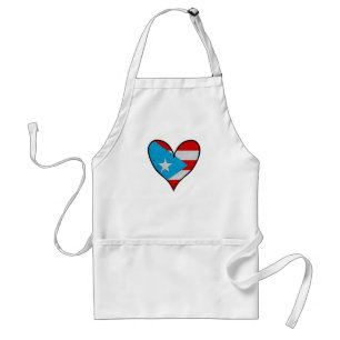 Puerto Rico Flagga Boricua Heart, Puerto Rican Förkläde