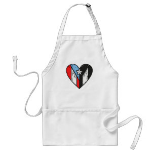 Puerto Rico Flagga Boricua Heart, Puerto Rican Förkläde