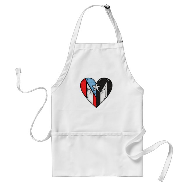 Puerto Rico Flagga | Boricua Heart, Puerto Rican Förkläde (Framsidan)