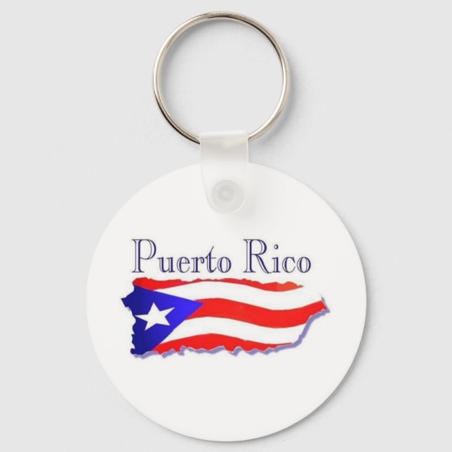 Puerto Rico Flagga Boricua Nyckelring (Framsida)