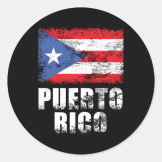 Puerto Rico Flagga Boricua Runt Klistermärke