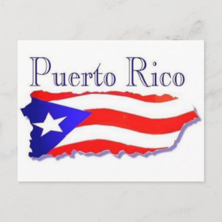 Puerto Rico Flagga Boricua Vykort