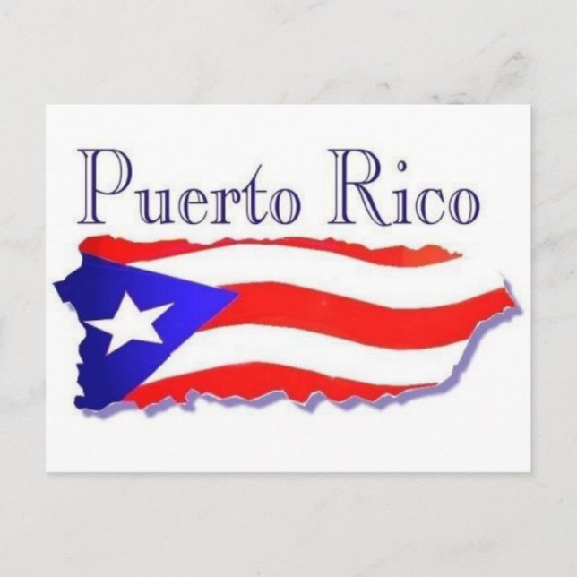 Puerto Rico Flagga Boricua Vykort (Framsida)