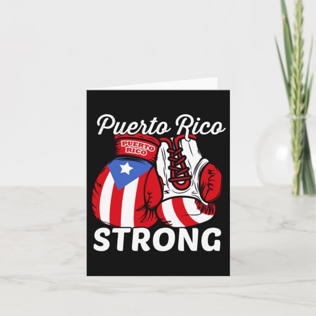 Puerto Rico Flagga Boxing Glove Boricua Puerto Ric Kort (Framsida)