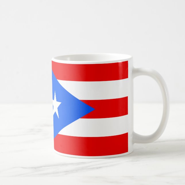 Puerto Rico Flagga Ceramic Coffee Mugg (Höger)