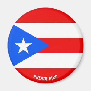 Puerto Rico Flagga Charming Patriotic Magnet