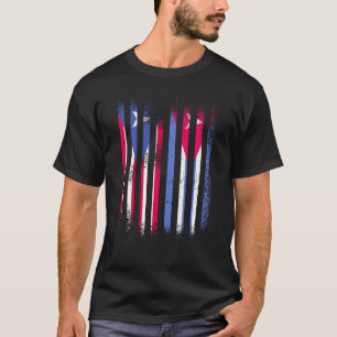 Puerto Rico Flagga Cuba Grown Land Flaggor Rand T Shirt