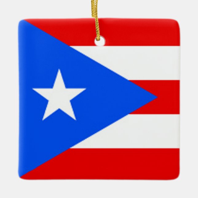 Puerto Rico Flagga Design Ornament (Framsida)