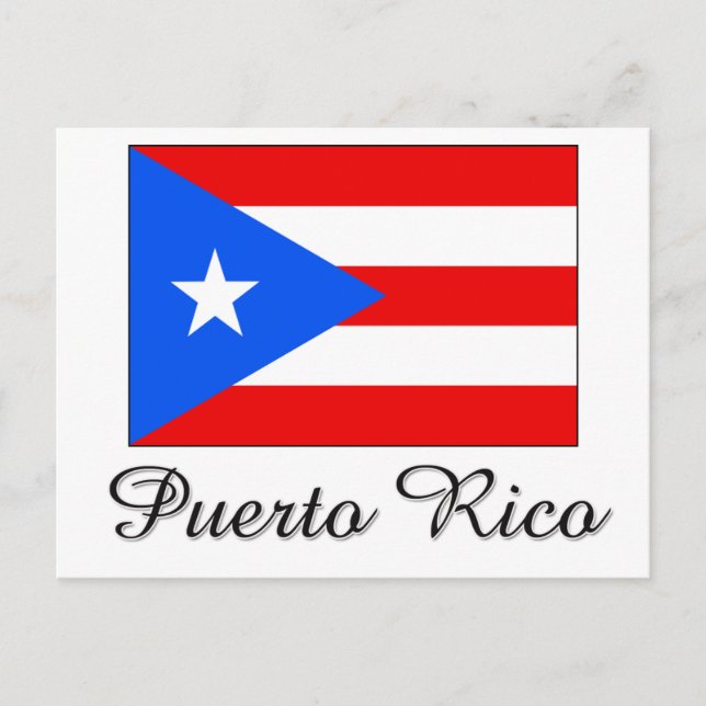 Puerto Rico Flagga Design Vykort (Framsida)