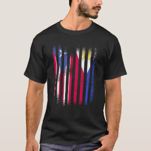 Puerto Rico Flagga Filippinerna Grown Land Flaggor T Shirt