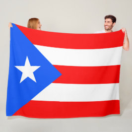 Puerto Rico flagga Fleecefilt