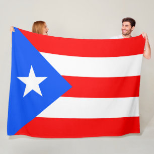 Puerto Rico flagga Fleecefilt