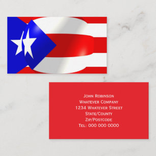Puerto Rico Flagga Företagskort Visitkort