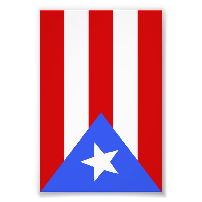 Puerto Rico flagga Fototryck (Framsidan)