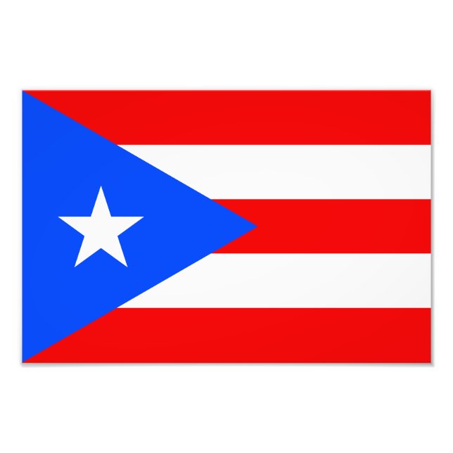 Puerto Rico Flagga Fototryck (Framsidan)