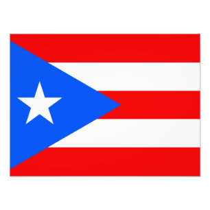 Puerto Rico Flagga Fototryck