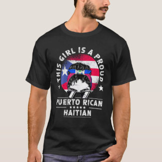 Puerto Rico Flagga Haiti Grown Women Girl Pride T  Shirt