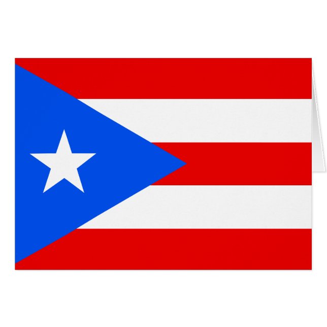 Puerto Rico flagga Hälsningskort (Framsidan Horizontal)