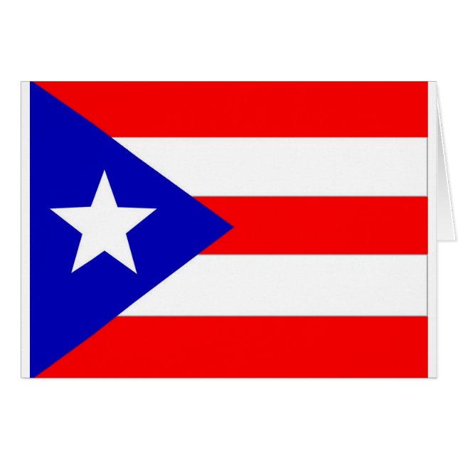 Puerto Rico Flagga Hälsningskort (Framsidan Horizontal)