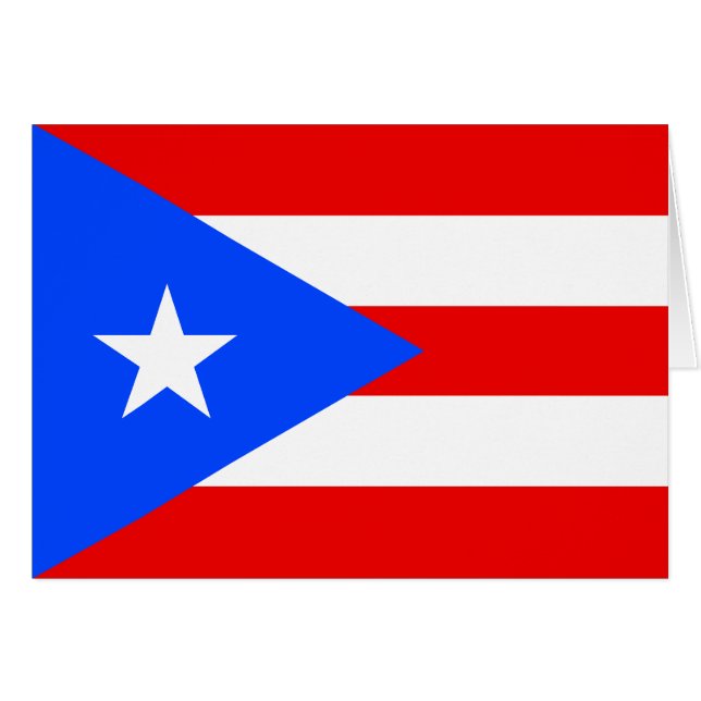 Puerto Rico Flagga Hälsningskort (Framsidan Horizontal)