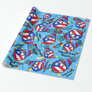 Puerto Rico flagga i en födelsedag för partyhatt Presentpapper