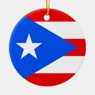 Puerto Rico flagga Julgran Julgransprydnad Keramik