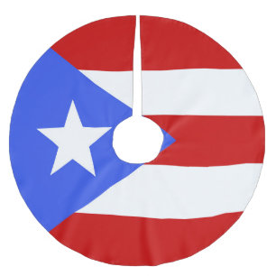 Puerto Rico flagga Julgransmatta Borstad Polyester