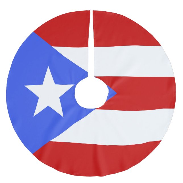 Puerto Rico flagga Julgransmatta Borstad Polyester (Framsidan)