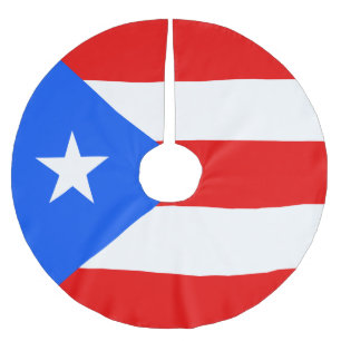 Puerto Rico flagga Julgransmatta Borstad Polyester