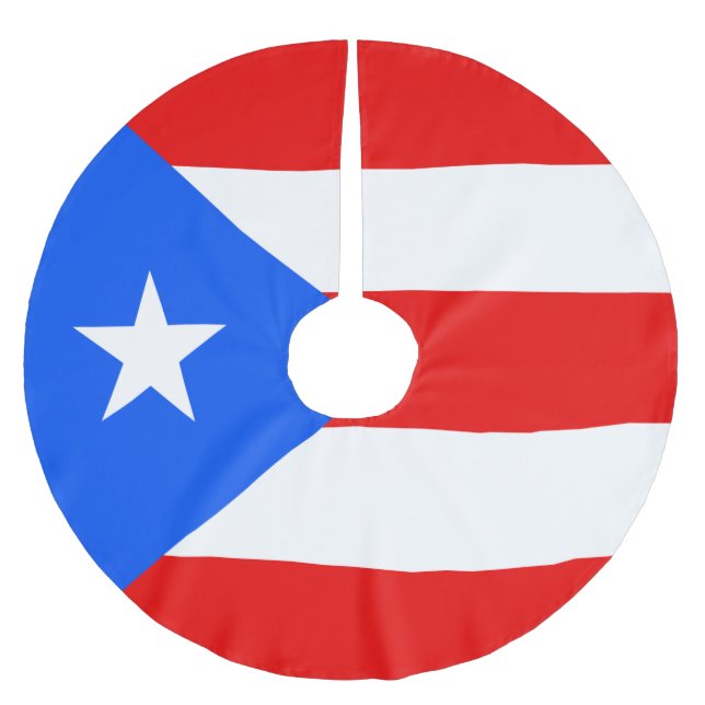 Puerto Rico flagga Julgransmatta Borstad Polyester (Framsidan)