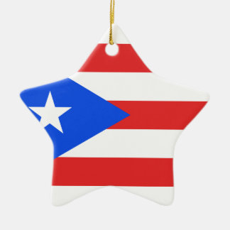 Puerto Rico Flagga Julgransprydnad Keramik