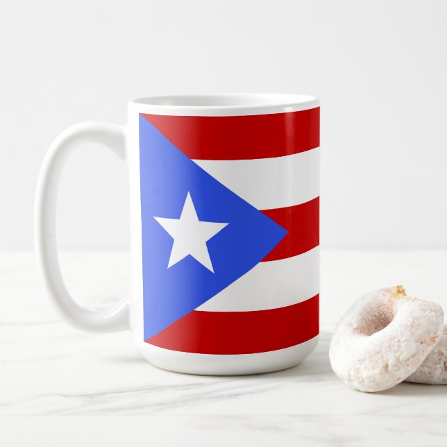 Puerto Rico flagga Kaffemugg (Med munk)