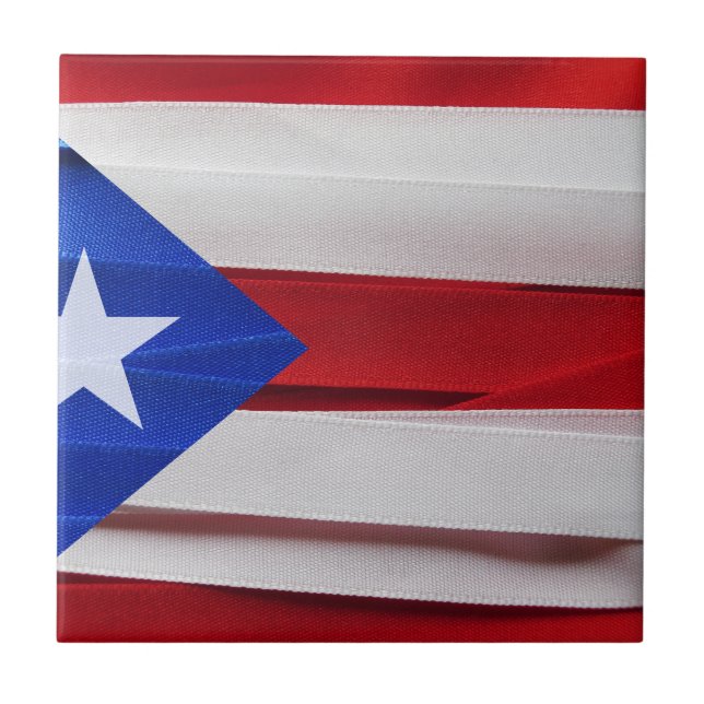 Puerto Rico flagga Kakelplatta (Framsidan)