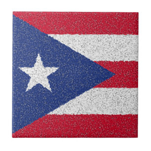 PUERTO RICO FLAGGA KAKELPLATTA
