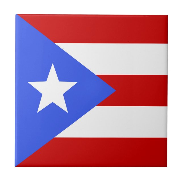 Puerto Rico flagga Kakelplatta (Framsidan)