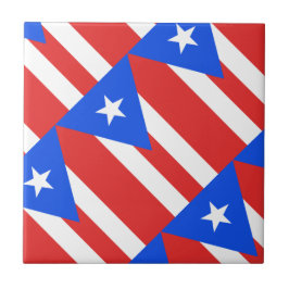 Puerto Rico Flagga Kakelplatta