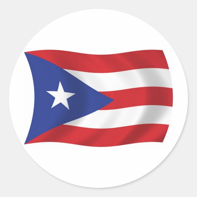 Puerto Rico Flagga Klistermärke (Framsida)