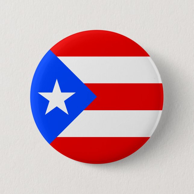 Puerto Rico Flagga Knapp (Framsida)