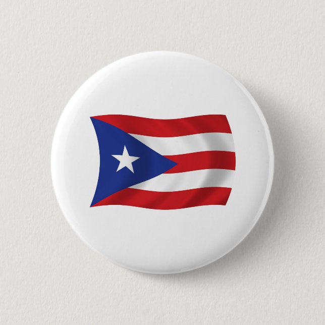Puerto Rico Flagga Knapp (Framsida)