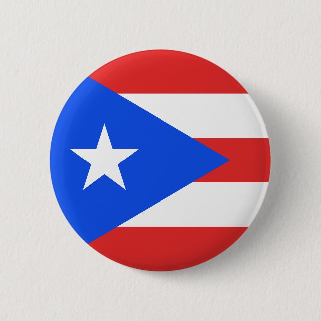 Puerto Rico Flagga Knapp (Framsida)