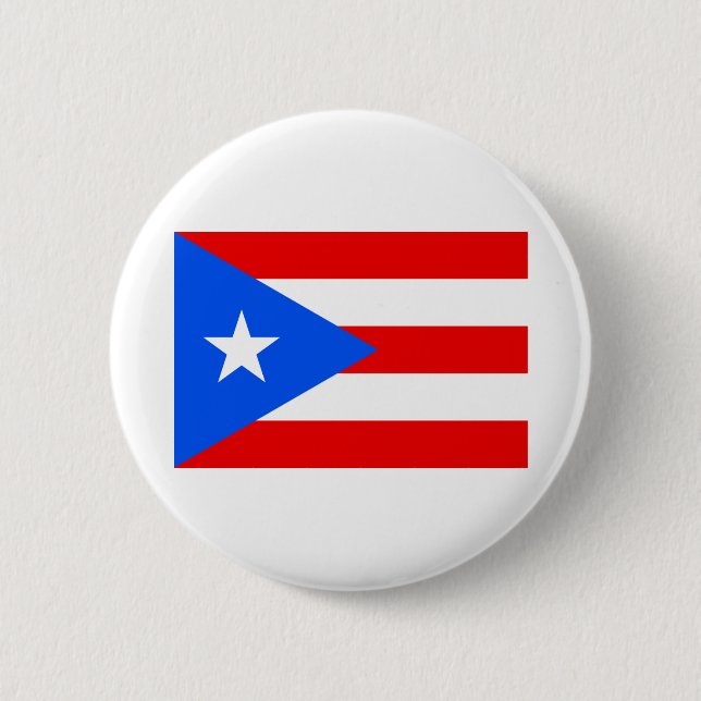 Puerto Rico Flagga Knapp (Framsida)